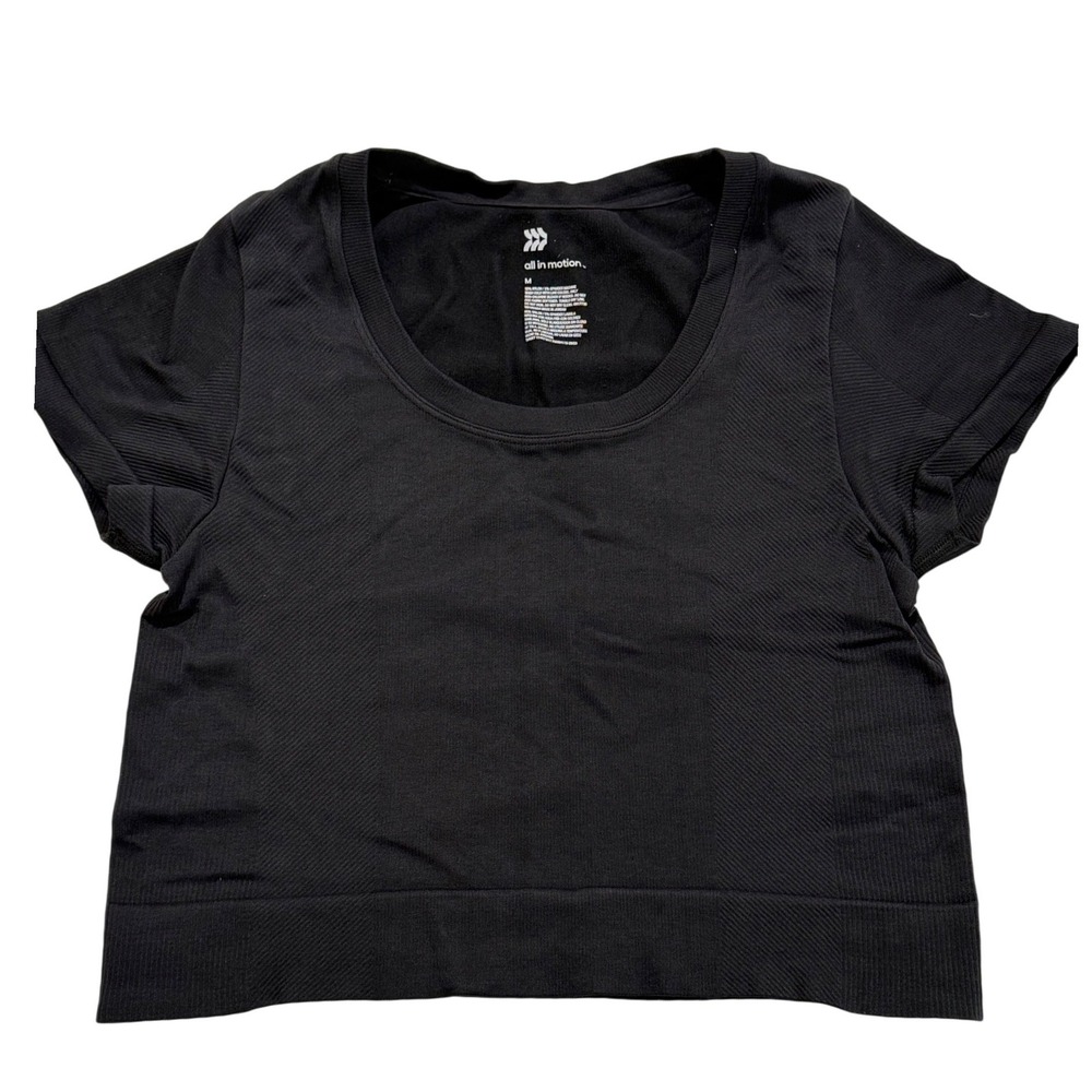 All in Motion Seamless Active Crop Top Women Size M Gym Gorpcore Gym Yoga